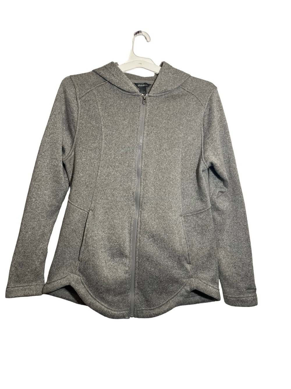 Eddie Bauer Heather Gray Hooded Zip Jacket
